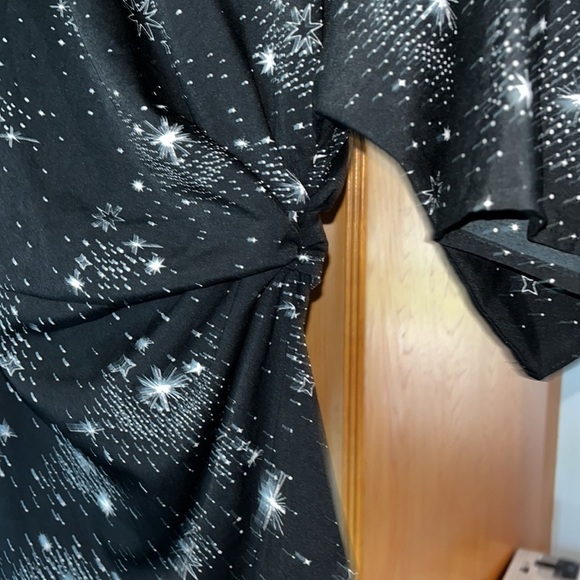 TOPSHOP Star Print Origami Tuck Blouse size 2 excellent condition - Picture 4 of 9